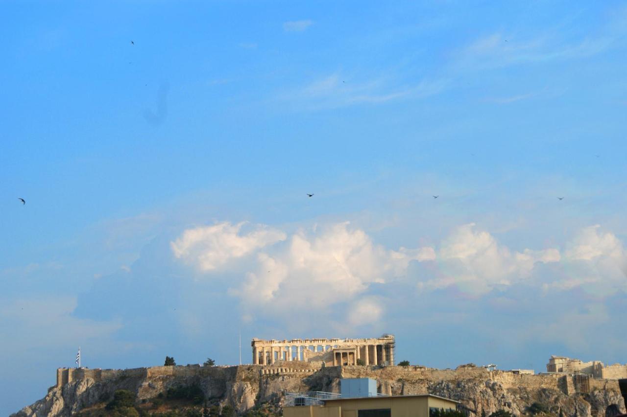 Sunny Studio With Parthenon View Balcony Atény Exteriér fotografie